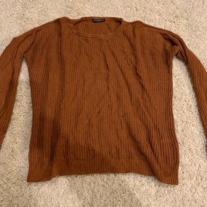 Rust knitted brandy sweater